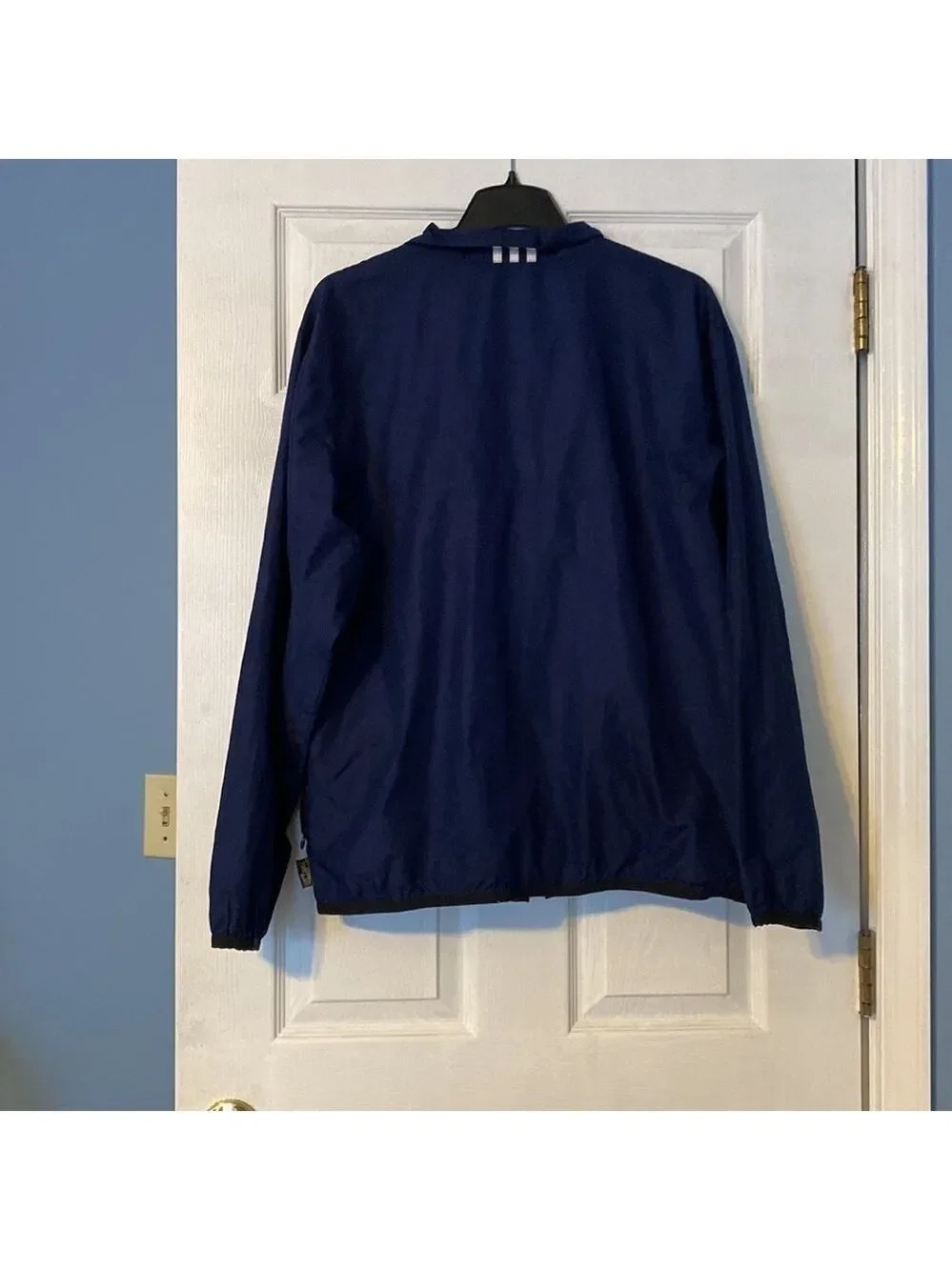 𝅺adidas mens windbreaker zip up; size medium